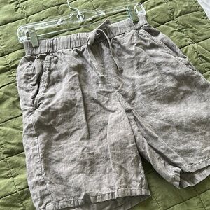 Eileen Fisher Stone Linen Shorts